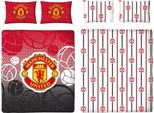 Manchester United Fc - Set Di Biancheria Da Letto AG3508 (Letto Singolo) (Grigio/Rosso/Bianco)