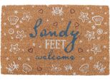 Something Different - Tappeto Per Porta "Sandy Feet Welcome"" SD10047 (Taglia Unica) (Naturale)"