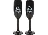 Something Different - Bicchiere Da Champagne "Dead Thirsty"", 300Ml - Confezione Da 2 SD10050 (Taglia Unica) (Nero/Bianco)"