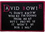 David Bowie - Toppa Da Applicare Con Il Ferro "I Dont Know Where I'm Going"" RO13803 (Taglia Unica) (Nero/Rosa/Bianco)"