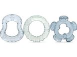 Set Di 3 Anelli Da Dentizione Baby Care Con Riempimento Ad Acqua, Varie Forme E Colori Forme E Colori, Da 3 Mesi Azzurro