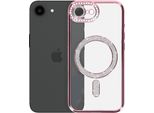 Avizar, Custodia Diamond Per Iphone 16E Magsafe Con Bordo In Strass, Oro Rosa
