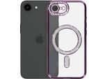 Avizar, Custodia Diamond Per Iphone 16E Magsafe Con Bordo Strass, Viola