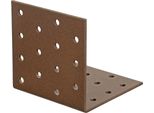 Alberts 822408 Angolo Di Lamiera Forata Duravis®, Rivestimento Duplex Marrone Ruggine, Dimensioni 80 X 80 X 80 Mm, Set Di 25 Pezzi