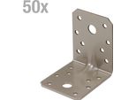 Alberts 821807 Connettore Angolare Per Impieghi Gravosi Duravis® Con Perlina, Beige Perlato Con Rivestimento Duplex Ral 1035, Dimensioni 70 X 70 X 55 Mm, Set Da 50