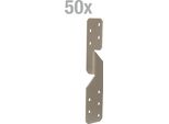 Alberts 821838 Ancoraggio Per Arcarecci Duravis®, Beige Perlato Con Rivestimento Duplex Ral 1035, Dimensioni 33 X 33 X 170 Mm, Set Di 50 Pezzi