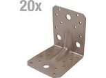Alberts 821821 Connettore Angolare Per Impieghi Gravosi Duravis® Con Perlina, Beige Perlato Con Rivestimento Duplex Ral 1035, Dimensioni 105 X 105 X 90 Mm, Set Di 20 Pezzi