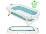 Jayseuw Vasca Da Bagno Pieghevole Per Bambini 83 Cm Vasca Da Bagno Antiscivolo Per Bambini, Verde