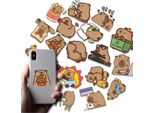 Edibazzar | Adesivi Capibara, 70 Pezzi, Colorati, Cartone Animato, Fai Da Te Per Bambini
