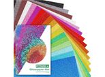 50X Carta Glitterata In Formato A4: Carta Glitterata Colorata Da 250 G/M² - Ideale Per L'artigianato E Il Design Creativo - Cartoncino Fotografico E Carta Per Stampanti