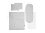 Lorelli Set Da Letto Per Carrozzina 5 Pezzi Piumone 78 X 62, Cuscino 35 X 25, Lenzuolo Grigio Fantasia