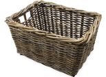 Cestino In Rattan Con Manico - Ca. 44X33X25 Cm - Cestino Decorativo In Legno (Medio)