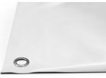 Telone Per Camion In Pvc 900G/M² (3M X 6M, Occhielli Rotondi Da 20Mm, Bianco RAL9010) Al Metro Con/Senza Occhielli Telone Per Tetti Telone Per Camion Industriali Telone Per Campeggi Telone Di Protezione Telone Di Legno
