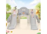 Lvhom Scivolo Per Bambini Parco Giochi 8 In 1, Scivolo Per Bambini, Scivolo Da Giardino Con Torre Di Arrampicata, Grigio