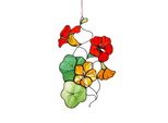 Acchiappasole Avalglass In Vetro Colorato, Rosso-Arancio, 26 Cm, Fatto A Mano In Stile Tiffany, Decorazione Per Finestre