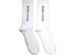 Bon Jovi - Calzini Per Uomo/Donna Unisex RO13920 (40,5 Eu - 45,5 Eu) (Bianco)