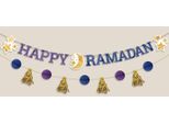 Amscan - Lettera - Bandiera "Buon Ramadan"" - Lamina, Carta SG38467 (Taglia Unica) (Blu/Oro)"