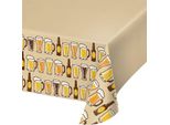 Creative Party - Boccale Di Birra - Tovaglia Per Feste, Plastica SG38553 (Taglia Unica) (Marrone/Bianco)