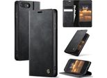 Custodia In Pelle Per Iphone 6S Plus/6 Plus/7 Plus/7 Plus/8 Plus, Protezione Rfid, Chiusura Magnetica, Slot Per Carte E Funzione Stand Nero