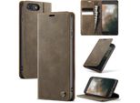 Custodia In Pelle Per Iphone 6S Plus/6 Plus/7 Plus/7 Plus/8 Plus, Protezione Rfid, Chiusura Magnetica, Slot Per Carte E Funzione Stand Marrone