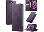 Custodia In Pelle Per Iphone 6S Plus/6 Plus/7 Plus/7 Plus/8 Plus, Protezione Rfid, Chiusura Magnetica, Slot Per Carte E Funzione Stand Viola
