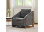 Poltrona, Poltrona D'accento Per Soggiorno, Poltrona Lounge, Sedia Moderna, Grigio