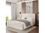 Muralo Letto Continentale Per Camera Da Letto Letto Imbottito Con Due Cassetti Letto Con Testiera Imbottita Letto Matrimoniale 140X200 Letto Con Contenitore Crema