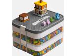 Kruzzel Scatola Di Immagazzinamento Con Coperchio 2 Livelli Scatole Di Mattoncini 15 L - Scatole Di Immagazzinamento Con Coperchio Per Lego Trasparente - Scatole Impilabili Sicure, Impilabili 25756
