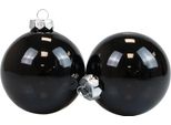 Decorazioni Per Albero Di Natale In Vetro Nero Ø7,5 Cm 12 Pezzi