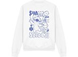 Lilo & Stitch - Felpa Girocollo "Sun Sea"" Per Uomo/Donna Unisex TV19819 (Xl) (Bianco)"
