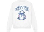 Lilo & Stitch - Felpa Girocollo "Collegiate"" Per Uomo/Donna Unisex TV19826 (S) (Bianco)"