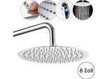 Bettizia Soffione Doccia Rainshower 20X20Cm Tondo In Acciaio Inox Soffione Doccia A Pioggia Soffione Doccia