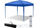 Hengda Gazebo Pieghevole 3 X 3M Gazebo Pop Up Pieghevole Da Giardino, Protezione Uv 50+ Gazebo E Tende Per Feste Senza Lati Blu