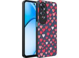 Smartphonica Custodia Per Oppo A60 Con Stampa Di Cuori Rosa E Rossi - Custodia Backcover In Tpu Con Design A Cuori Rosa E Rossi
