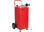 Vevor Carrello Carburante 114 L, Portata Massima 32L/Min, Serbatoio Diesel Con Pompa Elettrica, Tanica Di Benzina Con 2 Ruote E Tubo Flessibile Da 3 M, Serbatoio Di Gas Per Atv, Auto, Tosaerba, Barca, Moto, Rosso