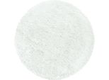 Tappeto A Pelo Alto Fluffy White 160 Cm Rotondo