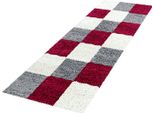 Tappeto A Pelo Alto Life Red 80 X 250 Cm