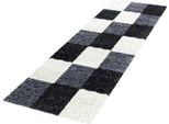 Tappeto A Pelo Alto Life Black 80 X 250 Cm