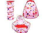 Set Di 3 Tende Da Gioco Con Tunnel E Piscina Di Palline, Pieghevole, Per Bambini, Per Interni Ed Esterni