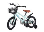 16 Zoll Kinderfahrrad Jungenfahrrad Lernfahrrad mit Stützrädern Jungen Mädchen fahrrad Cyan