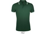 Sols 00577 | Polo Uomo Pasadena - Colore: Verde Bosco/Bianco - Taglia: Xl