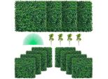 Parete Di Piante Artificiali 12 Pezzi - 20 X 20 Pollici - Siepe Per La Privacy - Verde Artificiale - Pannello Di Bosso Artificiale Pe - Schermo Per La Privacy Piante Artificiali 50 X 50 Cm - Parete Di Piante Per La Decorazione Della Siepe Per La Privacy.
