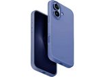 Uniq Custodia Lino Hue Iphone 16 6.1Magclick Ricarica Niebieski/Blu Perlato
