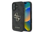 Guess GUHCP16L4GMGGR Custodia Protettiva Rigida Nera Per Iphone 16 Pro 6,3" 4G Big Logo"