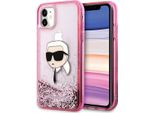 Karl Lagerfeld Klhcn61Lnkhcp Custodia Rigida Per Iphone 11/Xr RóżOwy/Rosa Glitterata Karl Head