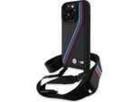 Bmw Bmhcp16L23Psvtk Iphone 16 Pro 6.3 Czarny/Nero Custodia Rigida M Edition Carbon Tricolor Lines & Strap