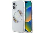 Guess Guhmp16Mhfwfct Iphone 16 Plus6.7 PrzeźRoczysty/Transparent Hardcase Iml Flowers Wreath Magsafe