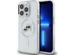Karl Lagerfeld Klhmp14Xhlskch Iphone14 Pro Max 6.7 BiałY/Bianco Custodia Rigida Iml Metal Karl&Choupette Head Magsafe