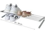 Schuhregal Ruco, Silber (Silberfarben), Aluminium, Regale, Schuhregal, Schuhstapler, Breitenverstellbar, FüR Bis Zu 6 Paar Schuhe, Aluminium