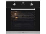 EXQUISIT Backofen EBE76-9-H-020, A (A+++-D), silber (edelstahlfarben), B:59,5cm H:59,5cm T:56,7cm, Backöfen